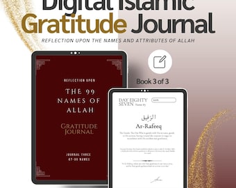 Islamic Gratitude Journal – 99 Names of Allah, Book 3 (Digital E-Book)