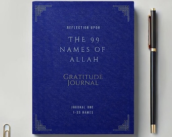 Islamic Gratitude Journal – 99 Names of Allah, Guided Reflection