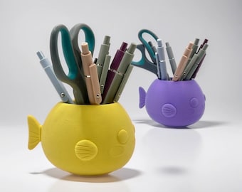 Organiseur de bureau Fish | porte-stylo à poisson | Organiseur de bureau Fish | Porte-stylo fantaisie | Porte-stylo original | Organiseur de bureau amusant