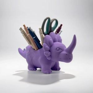 Dinosaur Desk Organizer | Dinosaur Pen Holder | Dinosaur Office Organizer | Novelty Dinosaur Pen Holder | 3D Printed Dino Desk Holder - USA