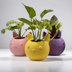 Cat Planter | Cat Pot | Kids Cat Planter | Cute Cat Planter | 3D Printed Cat Flower Pot | Cat Shaped Planter | Unique Cat Planter - USA