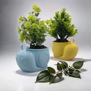 Snail Planter | Snail Pot | Kids Snail Planter | Cute Snail Planter | Snail Planter Child | 3D Printed Snail Pot | Unique Snail Pot - USA