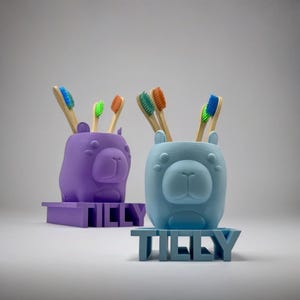 Custom Capybara Toothbrush Holder | Capybara Bathroom Stand | Custom Capybara Organiser | Capybara Storage Cup | Capybara Gift - UK Dispatch