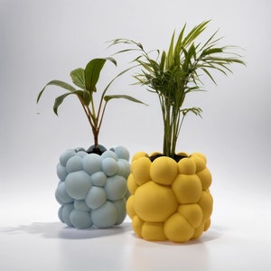 Cute Bubble Planter I Cute Bubbles Pot I Bubble Bath Inspired Plant Holder I Bubble Design Plant Pot I 3D Printed Bubble Pot
