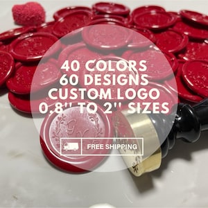 Gepersonaliseerde 40 kleuren lakzegelstickers met lijm, 60 aangepaste foto's met ontwerp beschikbaar, handgemaakt