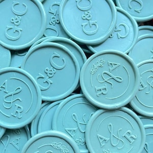 Pegatinas de sellos de cera para bodas hechas a mano, 40 colores, 60 diseños de logotipos personalizados, sellos de cera para bodas personalizados con adhesivo