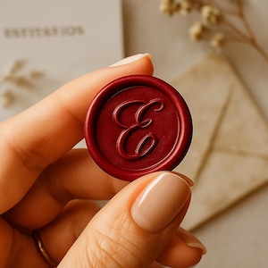 Custom Wax Seal Stickers with Self Adhesive, Personalized Wedding Monogram, Logo