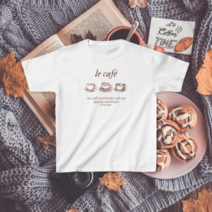 French Coffee Baby Tee Cinnamon Girl Tees Vintage Style 90s baby tee Coquette Top Vanilla Girl Downtown Girl y2k baby tee