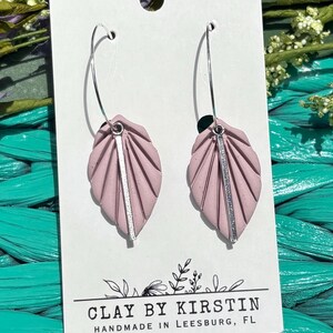 Pink Clay earring, summer earring, Polymer clay earrings, light colored earrings, lightweight earrings, Statement Earrings, polymer earrin