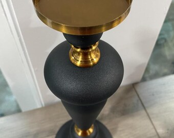 Black Brass Iron Pillar Candle Stick Holder Taper Metal Candle Holder Modern Luxury Decor Matte Dining Table Mantel Decor Housewarming Gift