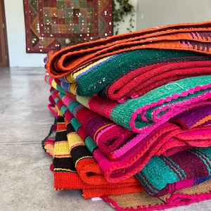 Teppich / Peruanischer Frazada / Bunt / Ethnic / Handgemacht / Vintage Teppich / Wolldecke / Alpaka Teppich
