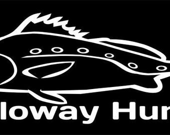 Mulloway Hunter Fishing decal 260 x 95 mm choose your color