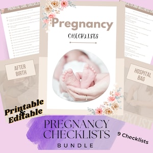 Ultimate Pregnancy Checklist Bundle | Baby Preparation | Printable and Editable