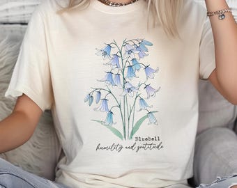 Bluebells Blumenhemd: Freundlichkeits-T-Shirt im Vintage-Stil