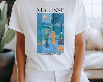 Matisse Art T-Shirt, The Blue Window Painting, Artist Gift