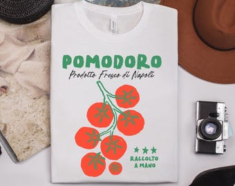 Tomato Graphic T-Shirt: Cottagecore Garden Tee