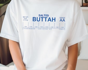 ソルテッドバターシャツ：面白いグルメパン職人ギフトTシャツ