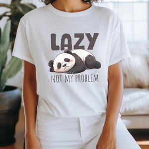 Maglietta Lazy Panda: maglietta grafica divertente