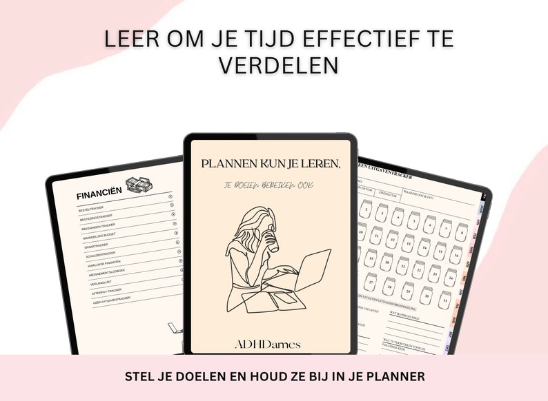 ADHD planner ADHD digitale planner planner ADHD schoonmaak en maaltijdplanner printbaar gewoonte en medicatie tracker afbeelding 2