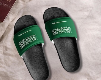 Sandalias con la bandera de Arabia Saudita para mujer, regalo para aficionados al fútbol del campeonato 2026