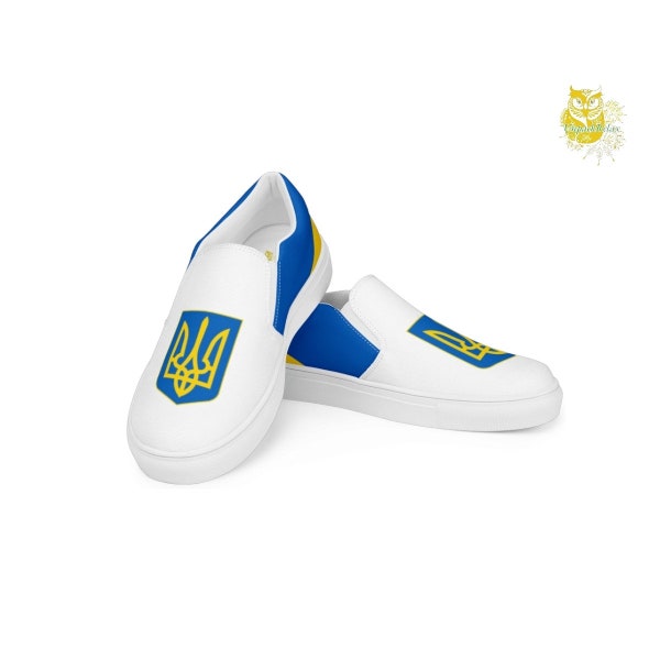 Ukraine Men’s Slip-on Canvas Shoes, Casual Shoes, Euro Championship, National Team Gift, Soccer Fan Gift