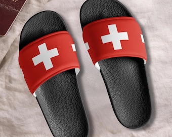 Chanclas con la bandera de Suiza para hombre, regalo para aficionados al fútbol del campeonato 2026
