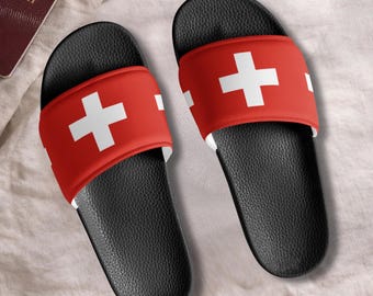 Chanclas con la bandera de Suiza, calzado casual para mujer, regalo para aficionados al fútbol del campeonato 2026