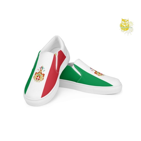 Italy Women’s Slip-on Canvas Shoes, Casual Shoes, Euro Championship, National Team Gift, Soccer Fan Gift