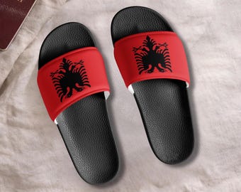 Albania Flag Women's Slides, 2026 Championship Soccer Fan Gift