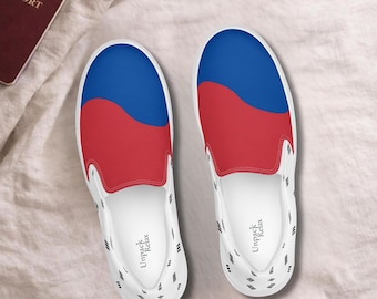 South Korea Flag Men's Canvas Slip-On Shoes, 2026 Championship Soccer Fan Gift