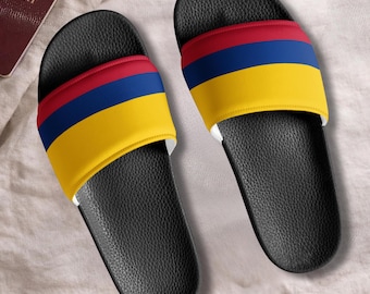 Slippers dames Columbia Flag, cadeau kampioenschap voetbal 2026
