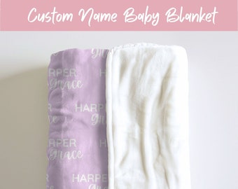 Custom Name Blanket  Multi Colour Baby Blanket Toddler Blanket Baby Shower Gift Custom Name Nursery Blanket New Mum Gift Minky Blanket