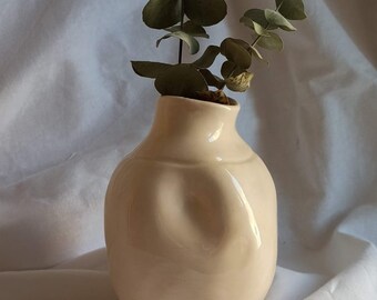 Handmade Ceramic Vase , Minimal Vase , Ceramic Vase , Ceramic Handmade Vase , Gift Ceramic Vase , Ceramic Lathe Vase