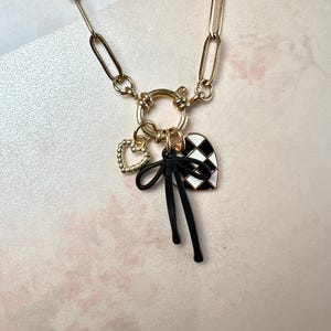 Create Your Own Custom Charm Necklace, Vintage Chunky Style, Gold Charm Necklace, Customizable Charm Necklace, Select From Multiple Charms