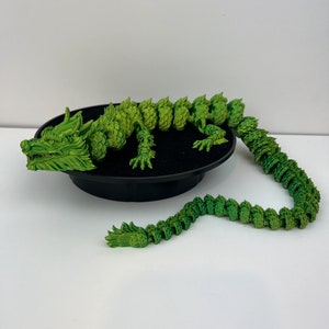 Stunning 3D Printed Silk Dragon Toy - Dual Color Fantasy Collectible - Fidget Toy