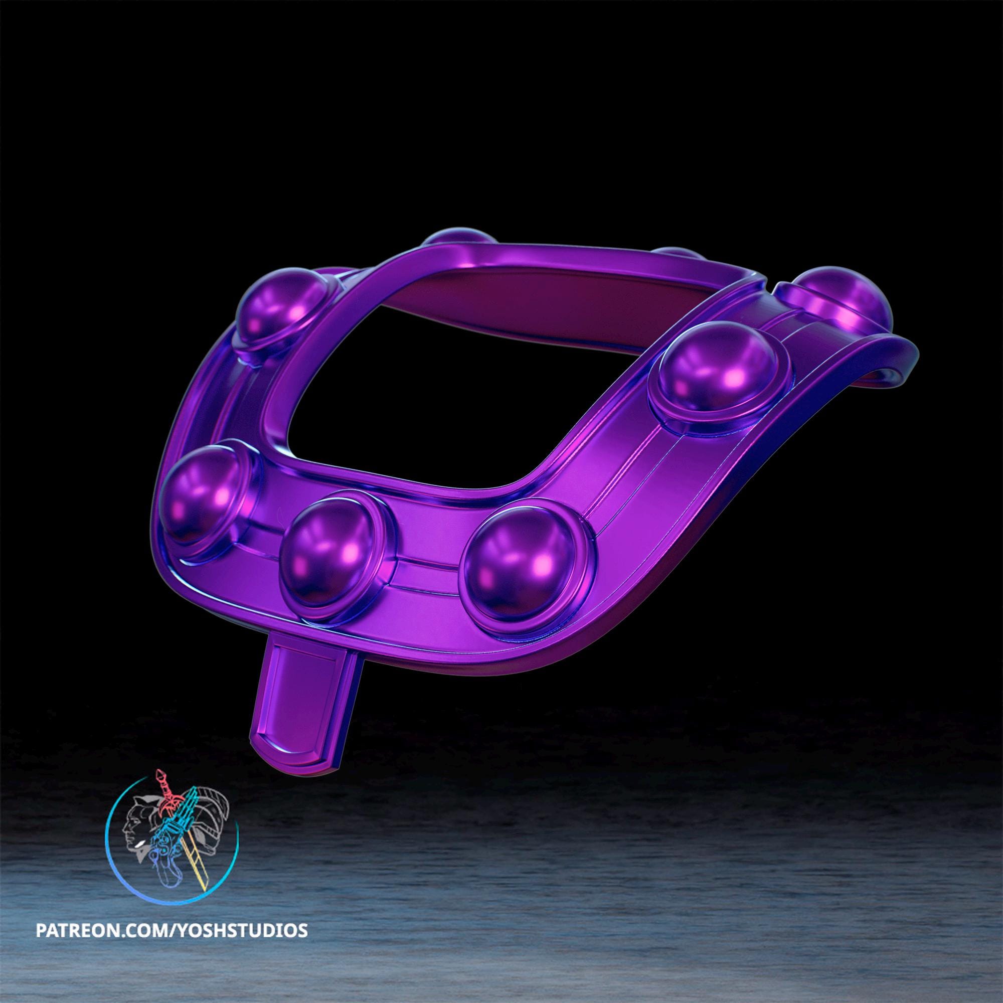 Magneto 97 Cosplay Collar – Custom-Fit 3D Printed – Deep Purple Metallic or Raw White - X-Men Inspired Neck Armor