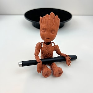 Adorable 3D Printed Baby Groot Figurine - Handmade Guardians of the Galaxy Collectible Toy - Fidget Toy