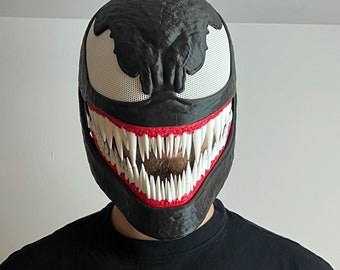 Ve-nom Mask with Moving Jaw - Full Face Cosplay Accessory - 3D printed Venm Helmet