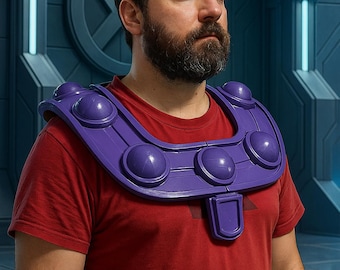 Magnet 97 Cosplay Collar – Custom-Fit 3D Printed – Deep Purple Metallic or Raw White - X Inspired Neck Armor