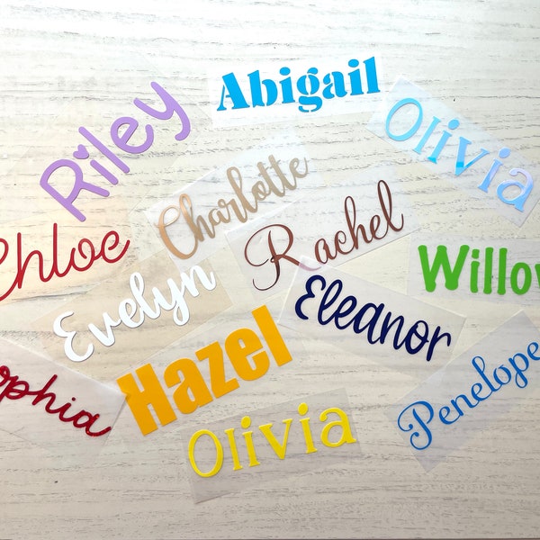 Custom Personalized Vinyl Name Decals - Ideal for Glass, Metal, Ceramic, Tumblers, And More