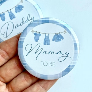 Blue Jean Baby Shower Button – Denim Baby Shower Pin – Country Baby Shower – Mommy to Be Pin – Rustic Baby Shower Theme