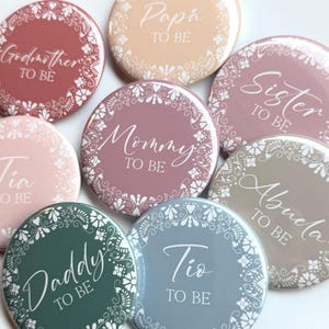 Cielito Lindo Baby Shower Pins – Mexican Fiesta Theme | &quot;Mi Cielito&quot; Button Badges | Papel Picado & Talavera Inspired