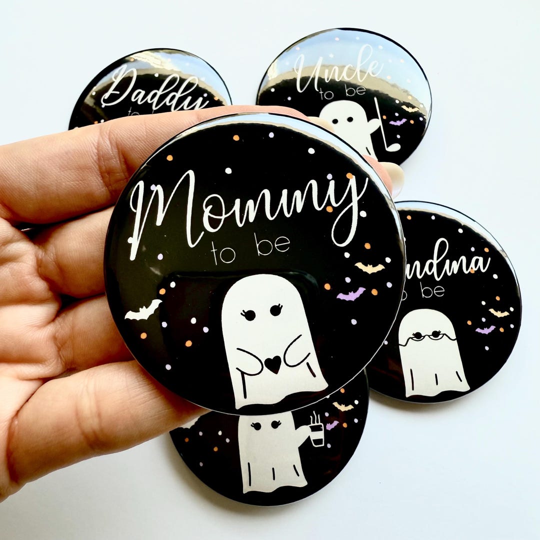 Halloween Baby Shower Pins | Spooky Ghost Party Favors - Etsy