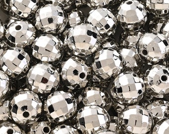 Disco Ball Acrylic Bead, 20PC, 6 / 8 MM DIY, Loose & Spacer, Mirror Ball