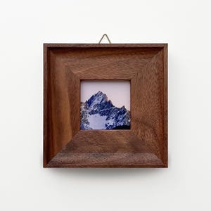 Little Wooden Picture Frame / Walnut / Solid Wood / Small and simple / Mini Tiny art display / Wall Decor