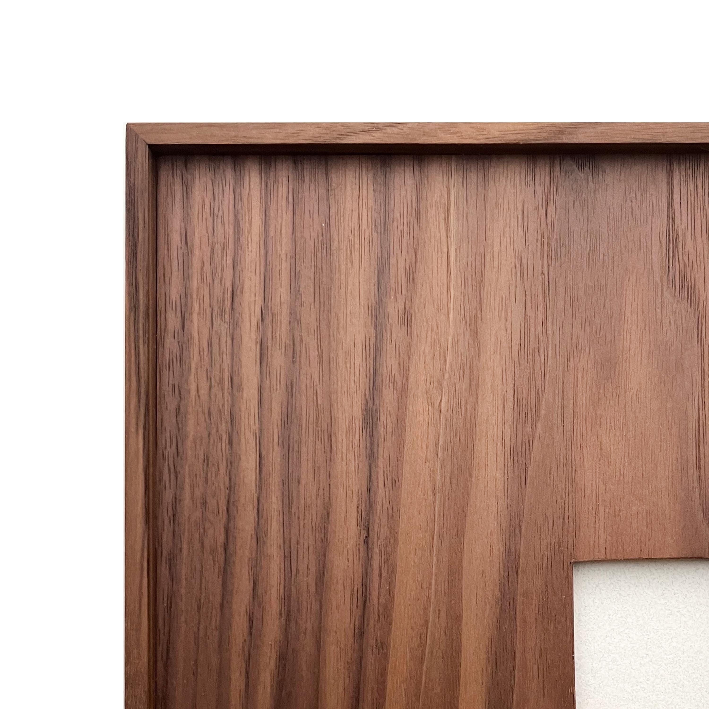 Square Walnut Frame Square Wooden Picture Frame - Walnut - Large and Wide With Small ...