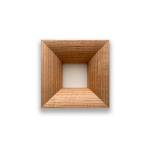 Marco de fotos de madera de cerezo / Madera maciza / Marco moderno minimalista para arte de pared y fotos / Decoración personalizada / Exhibición de galería de perfil simple