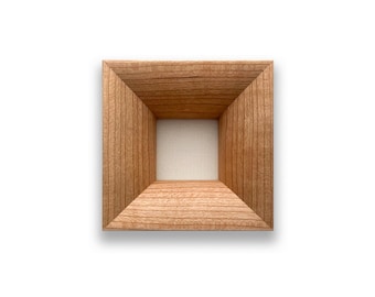Cherry Wood Picture Frame / Solid Wood / Minimalist Modern Frame for Wall Art & Photos / Custom Decor / Simple Profile Gallery Display