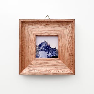 Little Wooden Picture Frame / Pink Meranti / Solid Wood / Small and simple / Mini Tiny art display / Wall Decor