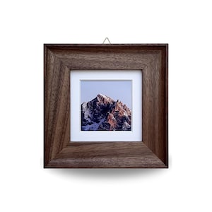 Square Little Solid Walnut Frame – Minimalist Wooden Picture Frame, Gallery Style - Wooden Picture Frame - Walnut